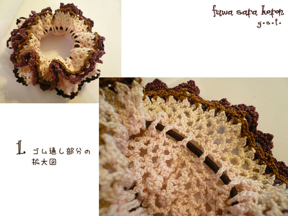 シュシュのゴムの入れ替えについて シュシュ fuwa sara koron