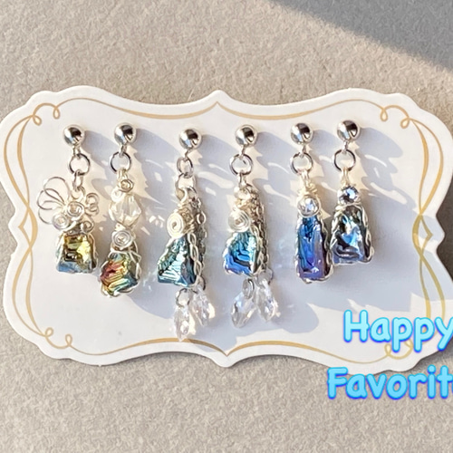 ビスマス結晶ピアス《特別セット》 ピアス（その他） h-favorite 通販