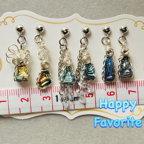 ビスマス結晶ピアス《特別セット》 ピアス（その他） h-favorite 通販