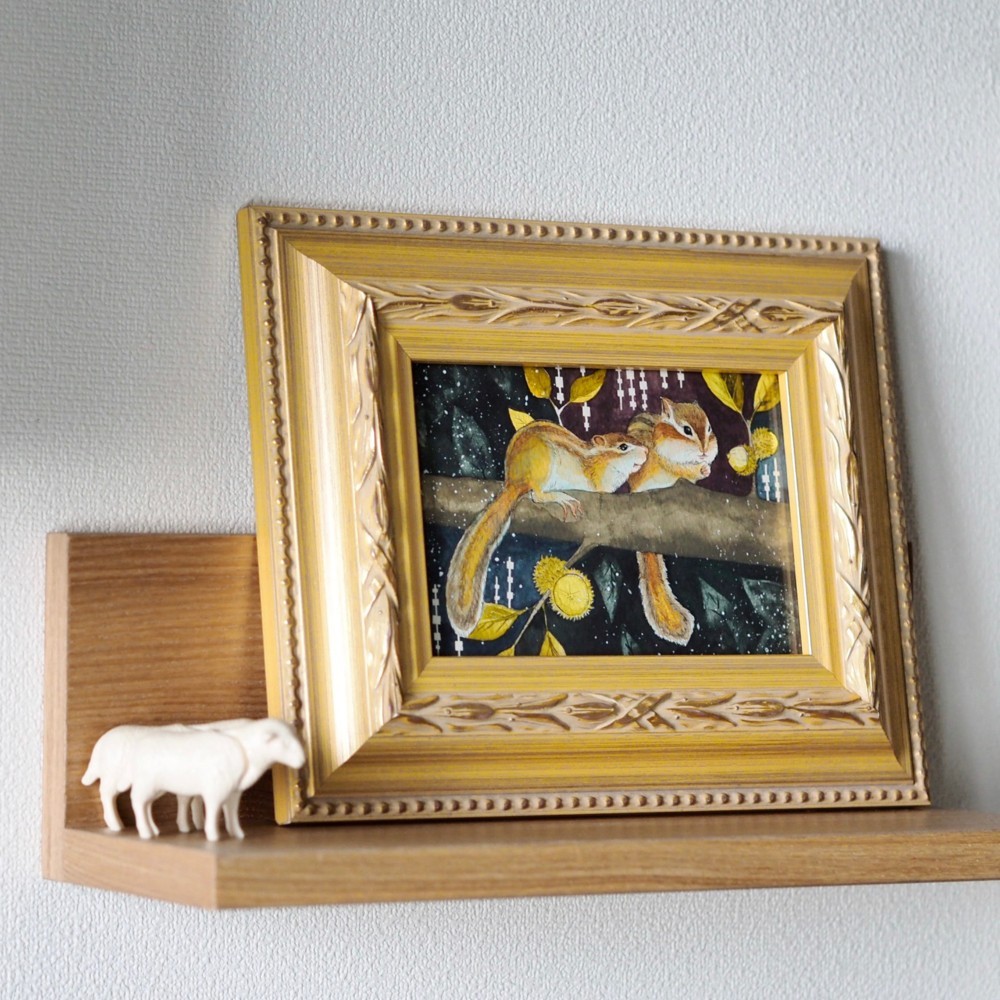 原画】「ギフト」 額付き ペン 水彩画 【公式通販】