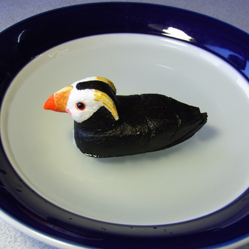 油絵 専用 お困り顔のいやし鳥パフィン 油絵 専用 お困り顔の