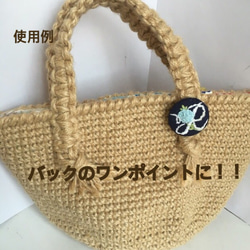 ［受注製品］イニシャル刺繍ブローチデニムバージョン 5枚目の画像