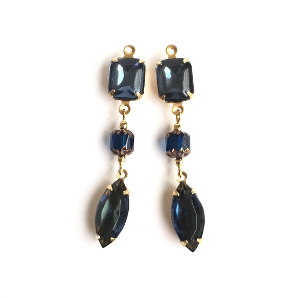 Vintage stone swing pierce (Dark blue) 1枚目の画像