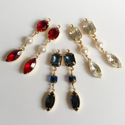 Vintage stone swing pierce (Dark blue) 4枚目の画像