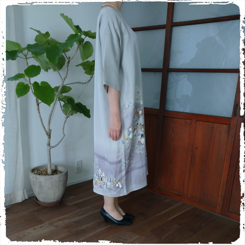 色留袖リメイク 留袖ワンピース 着物ワンピース ✴︎✴︎✴︎sale！色留袖✴︎着物リメイクフォーマルワンピース