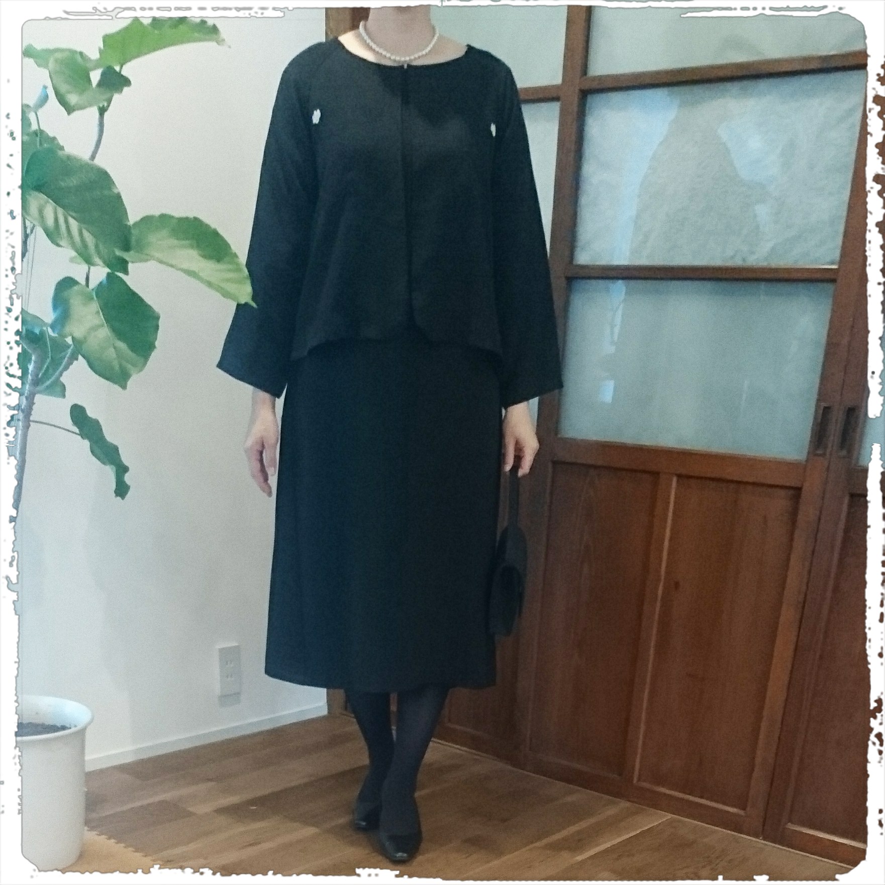 【未使用品】 着物リメイク喪服燕尾服パンツセット スーツ・フォーマル・ドレス