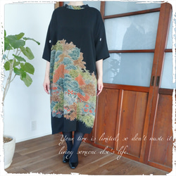 新作 2 ドルマン袖 ワンピース フォーマル 卒業式 着物リメイク 着物