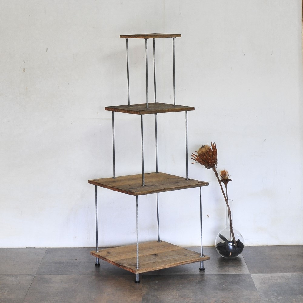 古材のコーナーシェルフ1015*380*380