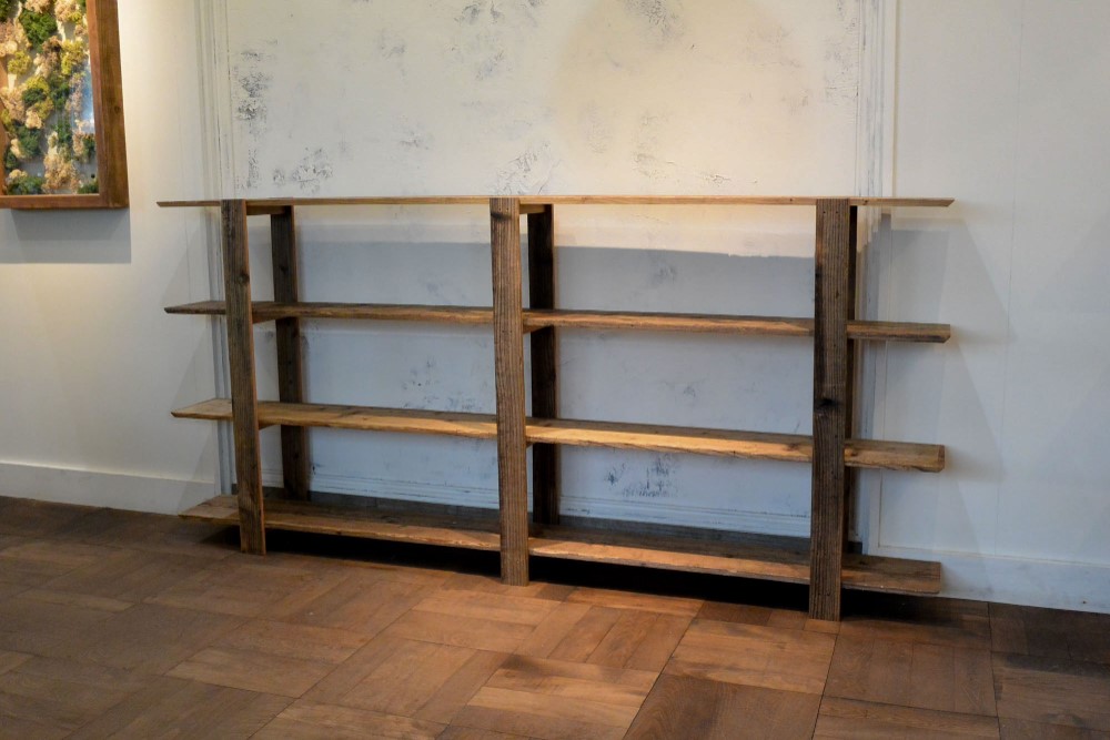 古材のシェルフ870*1800*230　コンソールシェルフ【サイズオーダーご相談ください】