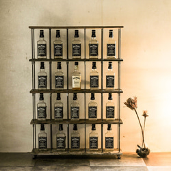 バーシェルフ（ウイスキーラック）W653 D215 H870 バーシェルフ（ウイスキーラック2段28本収納）W653 D215 H870 棚