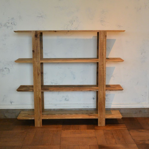 古材　古木　コンソール　棚 古材のシェルフ870*900*230 コンソールシェルフ 棚・シェルフ・ラック