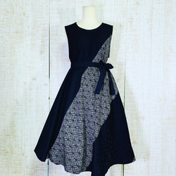 着物リメイク＊幾何学模様絞り柄羽織＆2種の黒羽織でテントライン・美