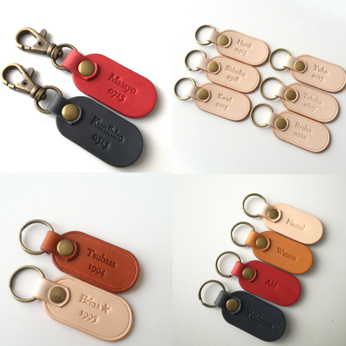 レザー ドッグタグ☆両面刻印☆ヌメ革 本革 レザークラフト 迷子札 席