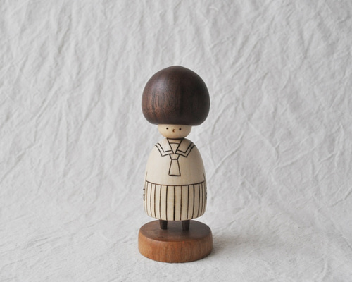 こけし 作家もの 作並こけし本人型 Sakunami style kokeshi doll, Honnin-gata