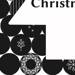 クリスマスポスター ツリー 北欧 モノトーン /A 4サイズ 2枚目の画像