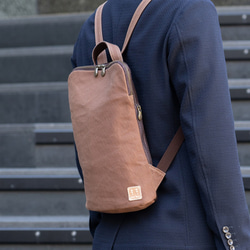 柿渋染 帆布 メンズ バッグ「薄マチ リュック」kiki-51 ショルダー