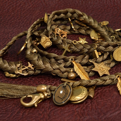 【Jasmine】Antique Charm bracelet シルクのような光沢が上品なチャームブレスレット 3枚目の画像