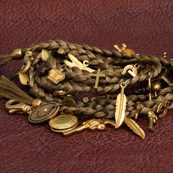 【Jasmine】Antique Charm bracelet シルクのような光沢が上品なチャームブレスレット 5枚目の画像