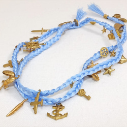 【Jasmine】Antique Charm bracelet シルクのような光沢が上品なチャームブレスレット 5枚目の画像