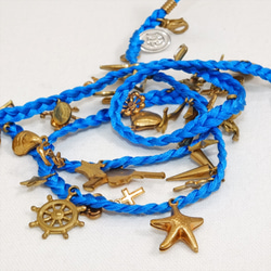 【Jasmine】Antique Charm bracelet シルクのような光沢が上品なチャームブレスレット 4枚目の画像