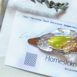 mixedmedia clear hairclip yellow 2枚目の画像