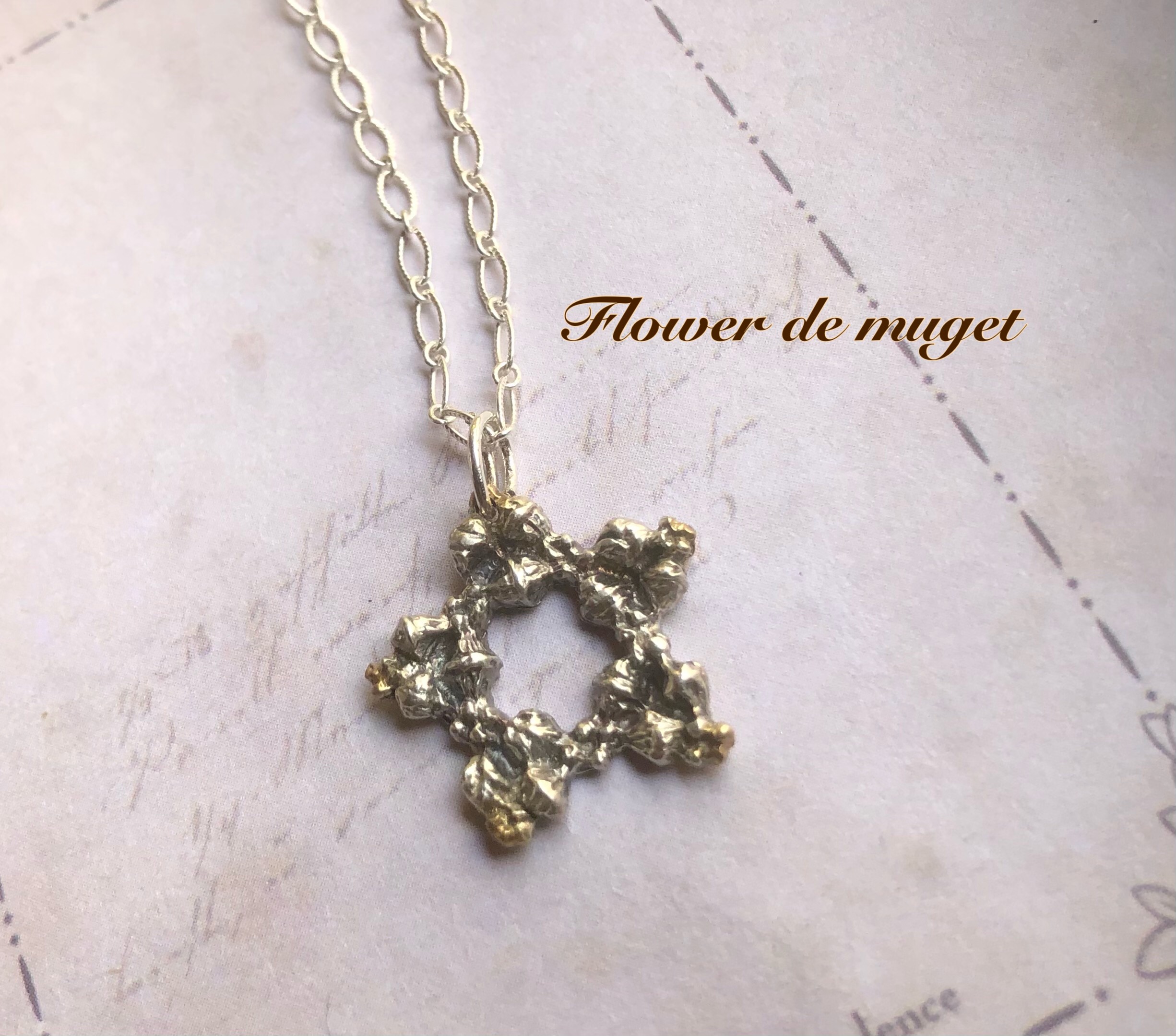 Pure silver 星のペンダント(チェーンあり)