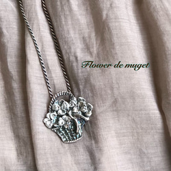 Pure Silver すずらんアンティークペンダント ネックレス