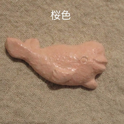 【陶土】イルカのブローチ 3枚目の画像