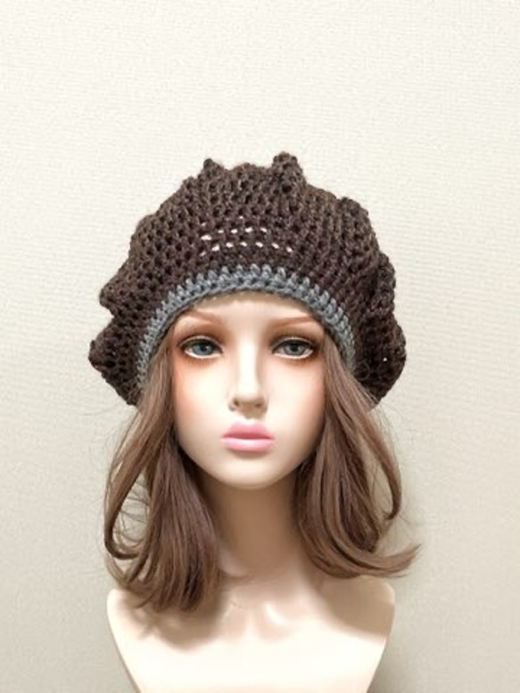 ゆったりベレー帽(秋冬)Ｌ２６ 2枚目の画像