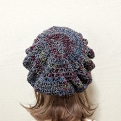 ゆったりベレー帽(秋冬)Ｌ３５ 5枚目の画像