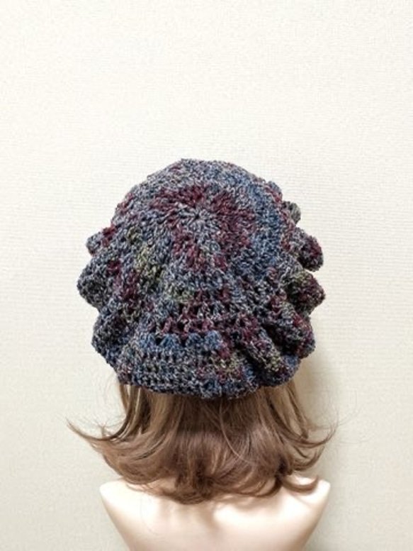 ゆったりベレー帽(秋冬)Ｌ３５ 5枚目の画像