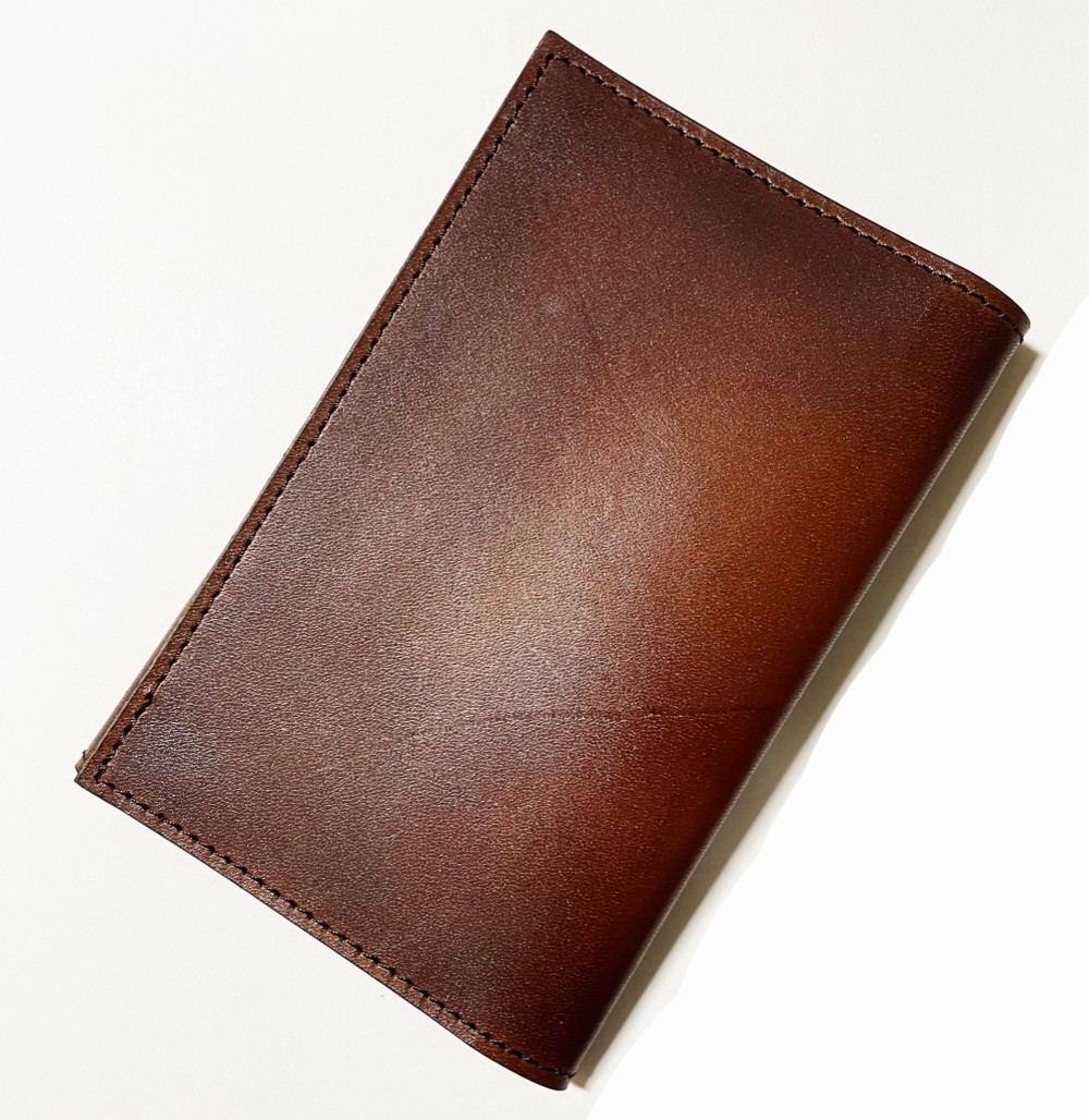 【訳ありアウトレット】ブックカバー 栃木レザー メンズ レディース 本革 文庫本 手染めブラウン 名入れ刻印可