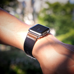 Apple Watch 錶帶 Apple Watch 皮帶皮革全系列兼容 38mm/40m/41mm 黑色 第5張的照片