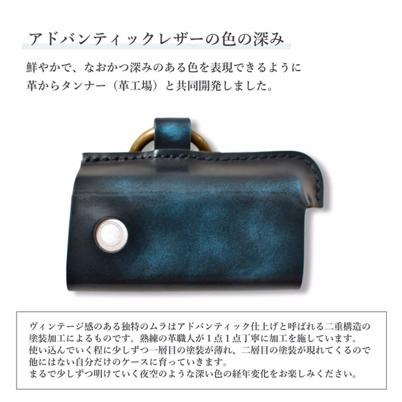 Glow Case Glow Case 皮革 glo Advantic Blue 男式女式刻有姓名 免費送貨 第3張的照片