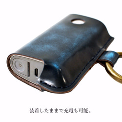 Glow Case Glow Case 皮革 glo Advantic Blue 男式女式刻有姓名 免費送貨 第6張的照片