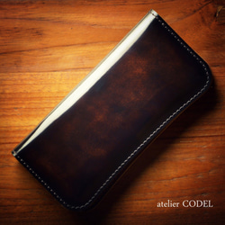 atelier CODEL 長財布 栃木レザー atelierCODEL 栃木レザー 長財布 日本製 ヌメ革 メンズ (手染め