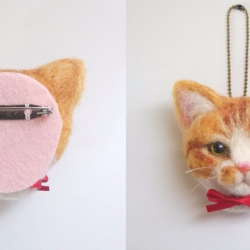 羊毛猫さんオーダー☆デフォルメより、ちょっとリアル 羊毛フェルト
