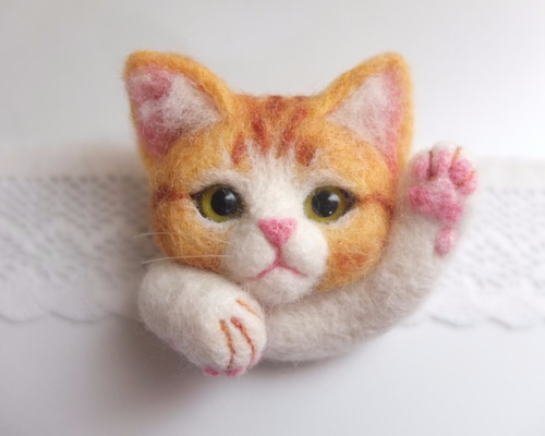 旅する猫ブローチ箱無し　羊毛フェルト猫　茶トラ猫 旅する猫ブローチ箱無し 羊毛フェルト猫 茶トラ猫 - メルカリ