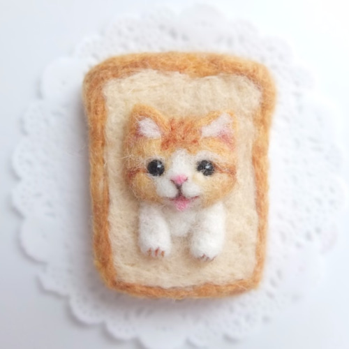 食パンにゃんこ☆羊毛フェルト 羊毛フェルト AKAI HIMAWARI 通販