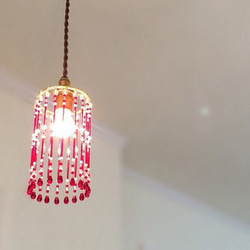 【しょうくん様】lumiere灯〜elegant red〜ビーズランプセット 2枚目の画像