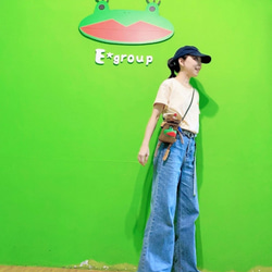 E*group T-shirt 阿蛙頭 電繡款 米色tee 第8張的照片