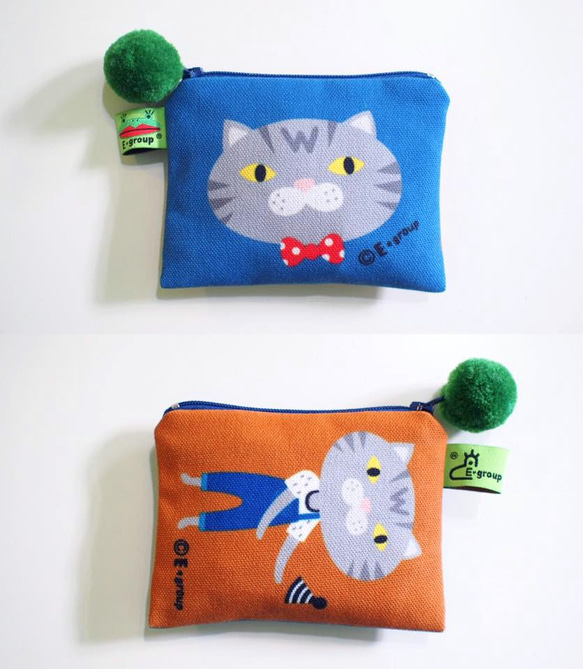 E*group 小方塊包 雙面設計 (cato） 零錢包 鑰匙包 卡片包 貓 送禮 禮物 售價＄350 優惠＄299 第2張的照片