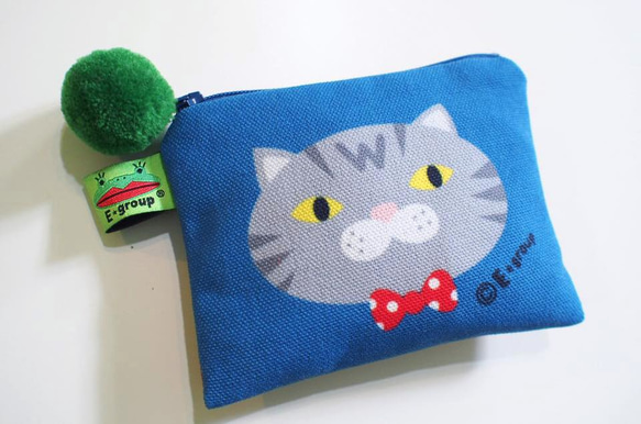 E*group 小方塊包 雙面設計 (cato） 零錢包 鑰匙包 卡片包 貓 送禮 禮物 售價＄350 優惠＄299 第3張的照片