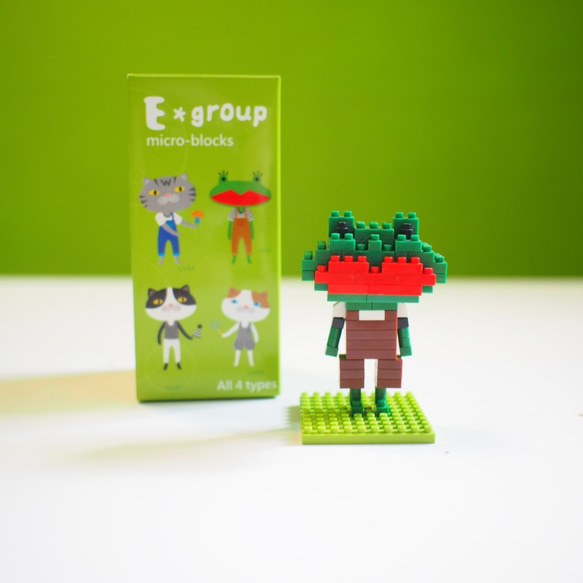 E * group小さなビルディングブロック人形1グループカエル猫 8枚目の画像