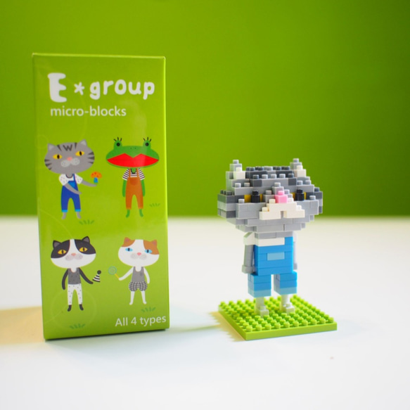 E * group小さなビルディングブロック人形CATO猫 2枚目の画像