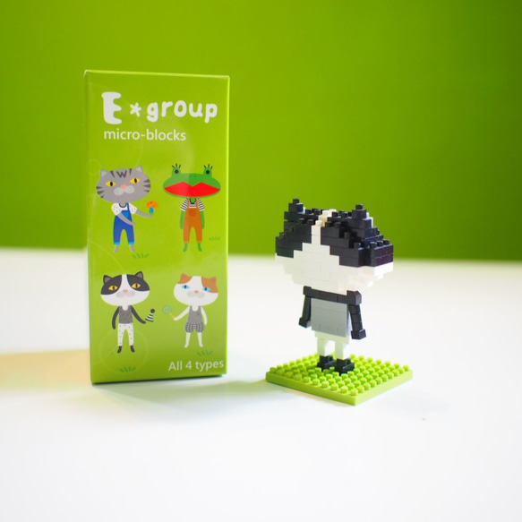 E * group小さなビルディングブロック人形HAILY猫 3枚目の画像