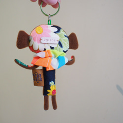 E * group Ah Eng（Monkey）手作り人形チャーム 4枚目の画像