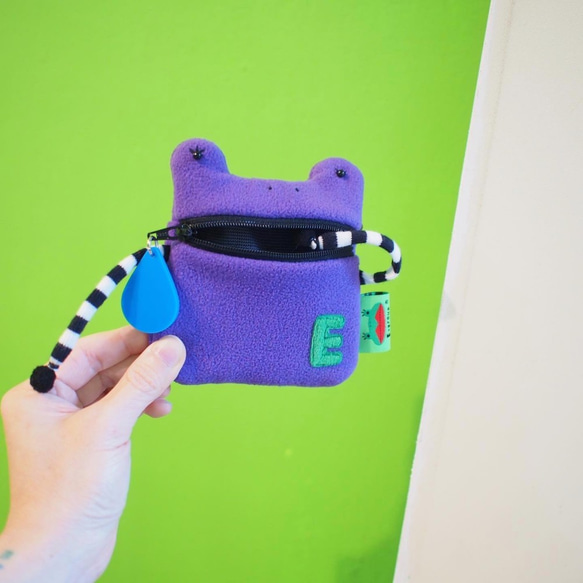 E*group ヨダレ小銭入れ A Frog Purple Frog Gift 4枚目の画像