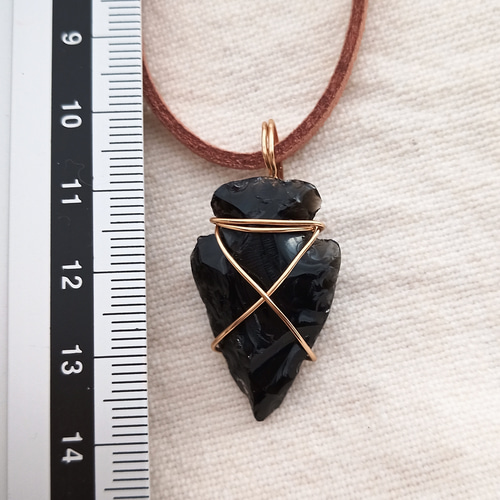 黒曜石のナイフ型ネックレス　ペンダント 黒曜石 ナイフネックレス ペンダント