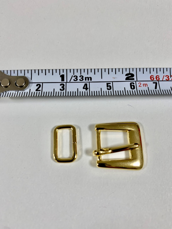 カバン金具　美錠と角カン　10個セット 12mm幅 2枚目の画像